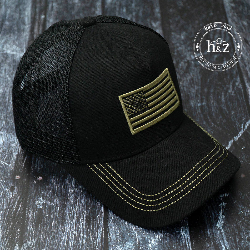 Navy Cap - Black