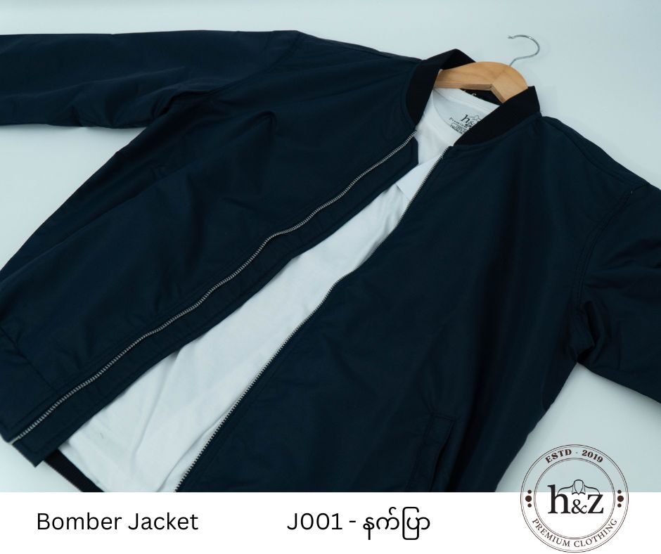 Bomber Jacket (J001) နက်ပြာ