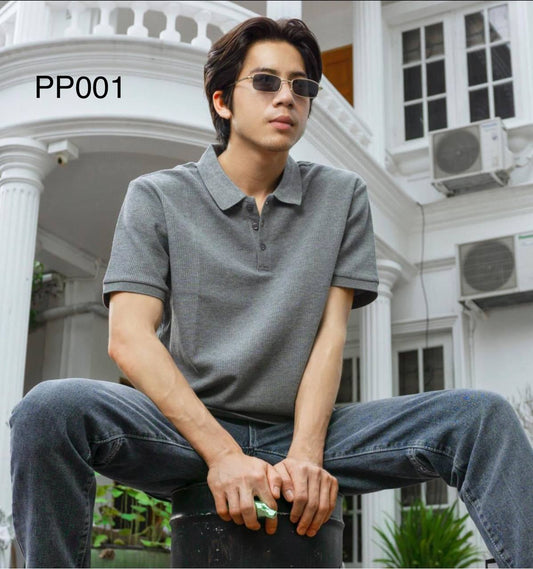 Waffle Polo-PP-001 (ခဲရောင်)