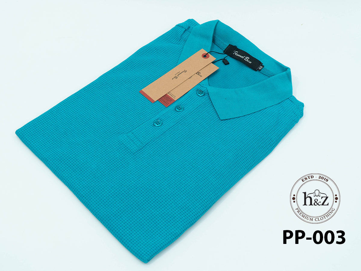 Waffle Polo-PP-003 (စိမ်းပြာရောင်)